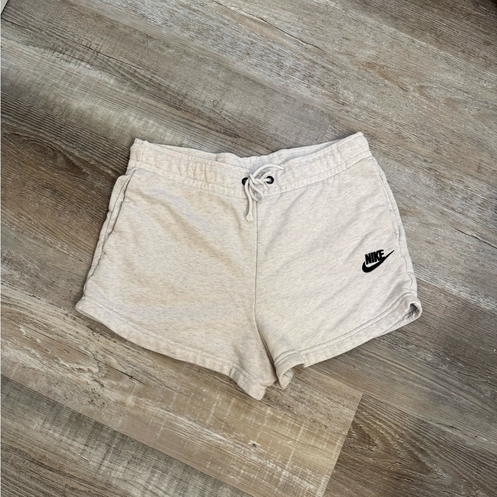 Cream/Off White Nike Sweat Shorts